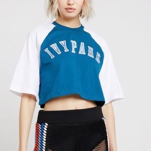 Ivy Park Crop Top with 3/4 Sleeves